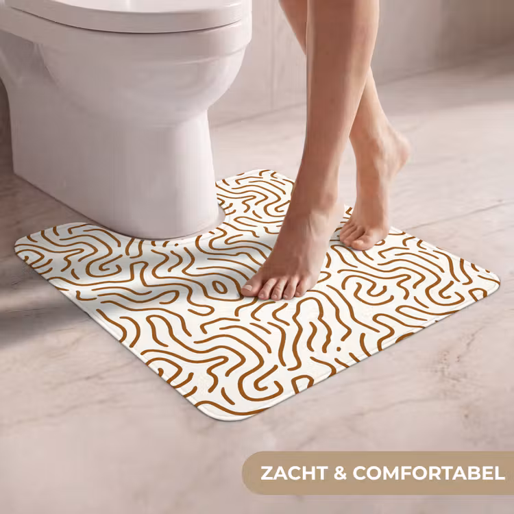 WC Mat - Minimalistisch - Patroon - Terracotta — 5