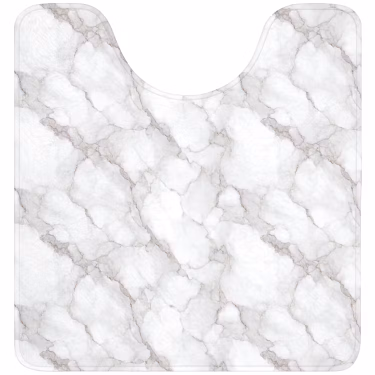 WC Mat - Wit - Marmer - Bruin — 1