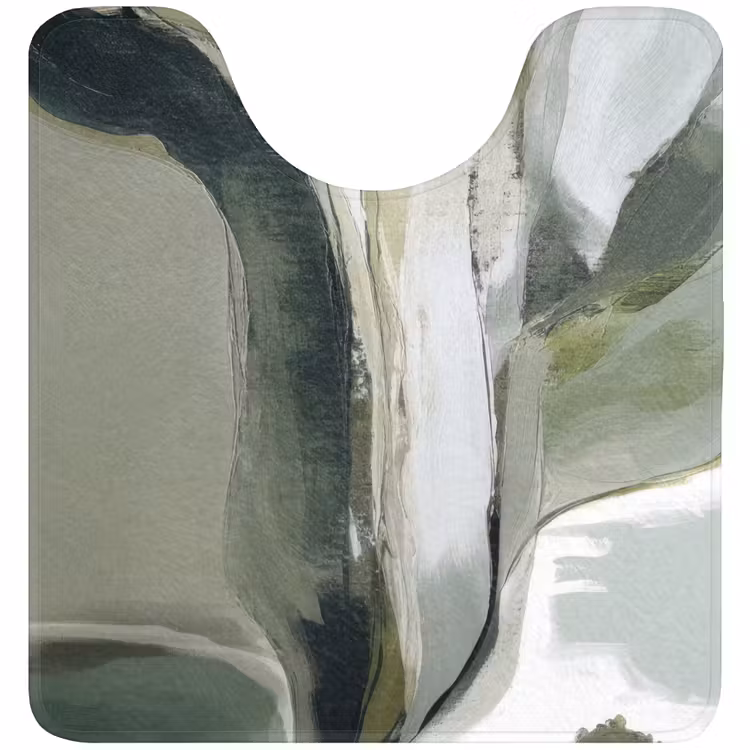 WC Mat - Natuur - Abstract - Groen - Penseelstreken — 1