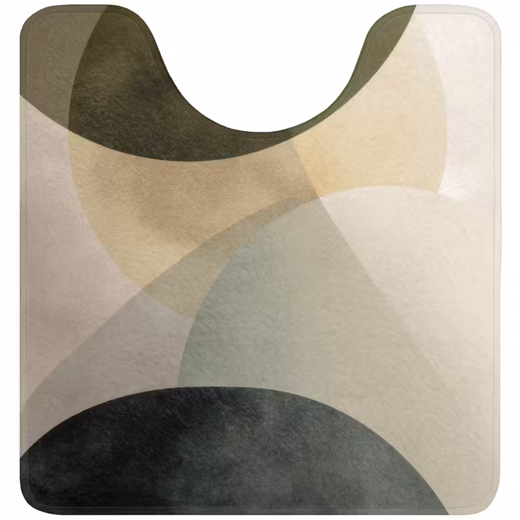 WC Mat - Vlakken - Abstract - Beige - Cirkels — 1
