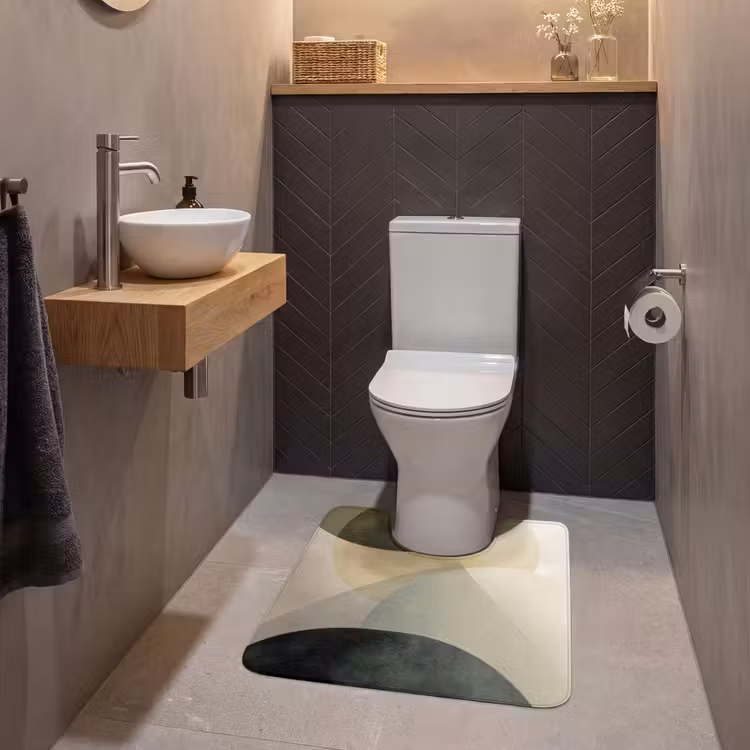 WC Mat - Vlakken - Abstract - Beige - Cirkels — 2