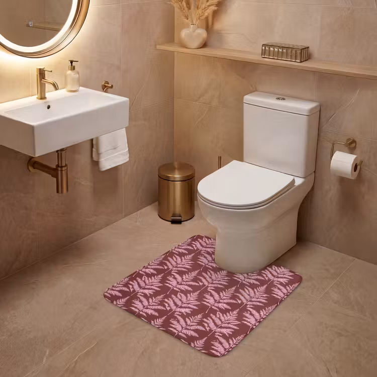 WC Mat - Blad - Patroon - Paars — 3