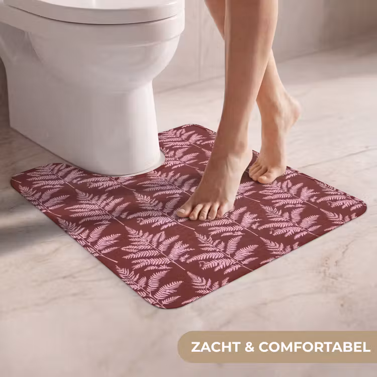 WC Mat - Blad - Patroon - Paars — 5