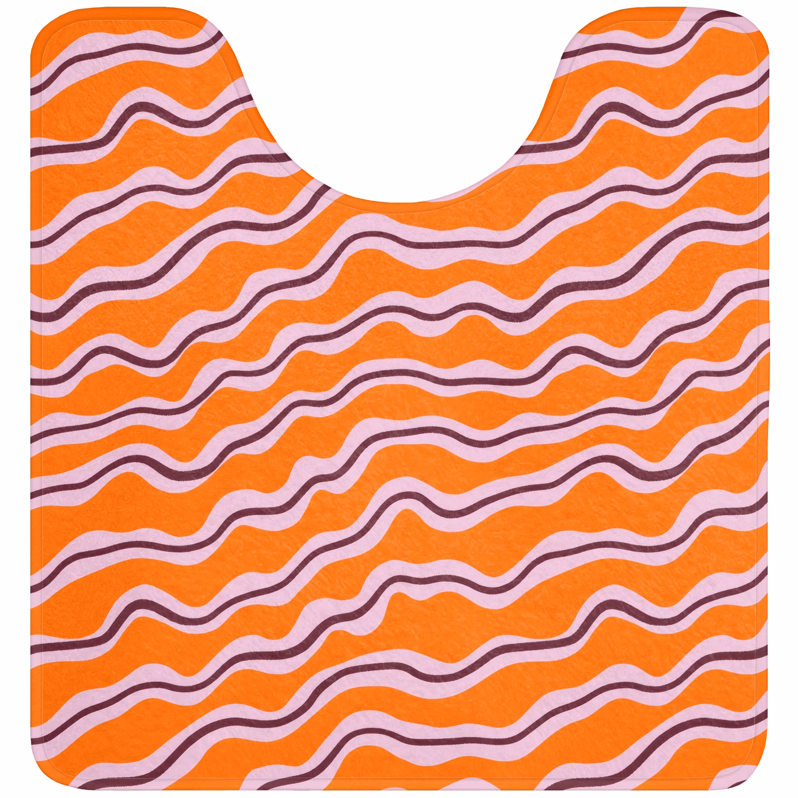 WC Mat - Retro - Golvend - Oranje — 1