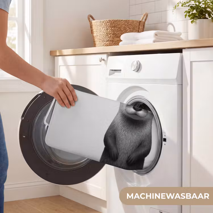 WC Mat - Otter - WC rol - Zwart - Wit — 5
