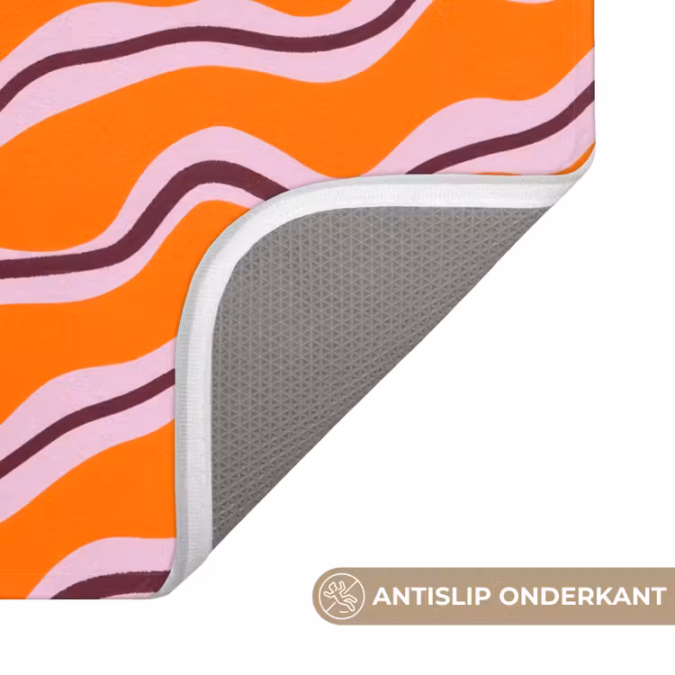 WC Mat - Retro - Golvend - Oranje — 4