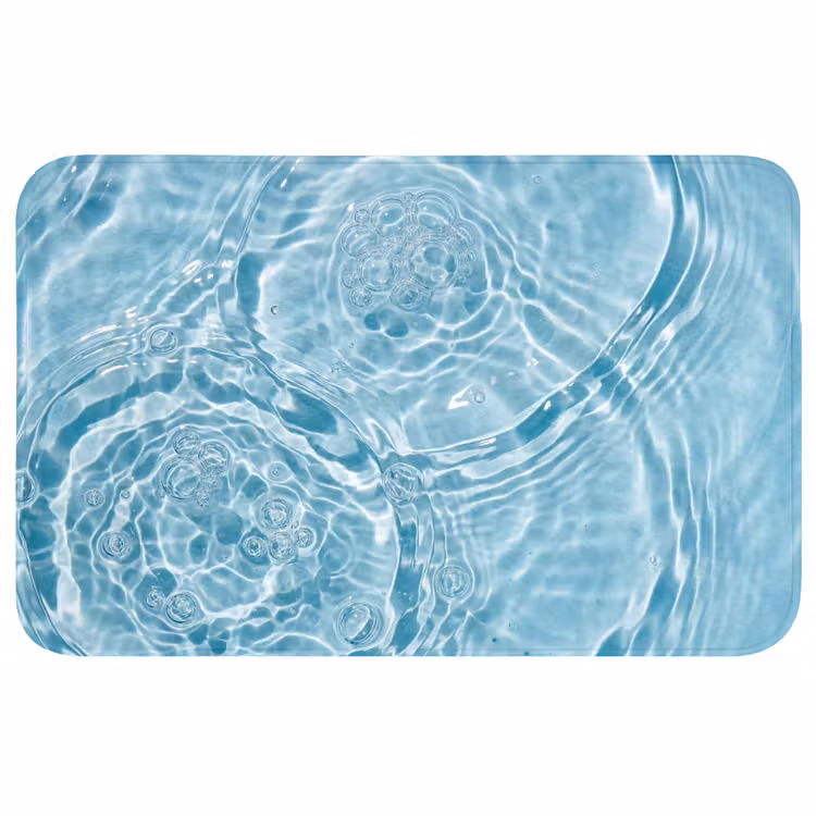 WC Mat - Water - Blauw - bubbels — 1