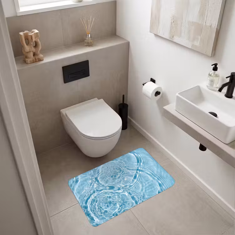 WC Mat - Water - Blauw - bubbels — 6