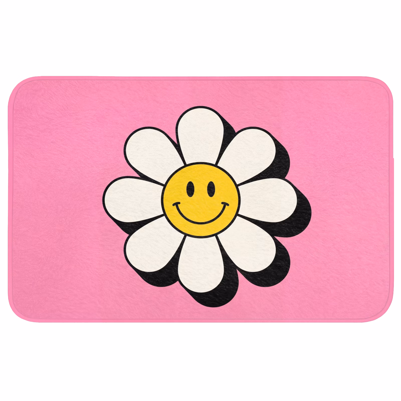 WC Mat - Smiley - Bloem - Roze — 1
