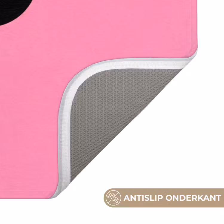 WC Mat - Smiley - Bloem - Roze — 3