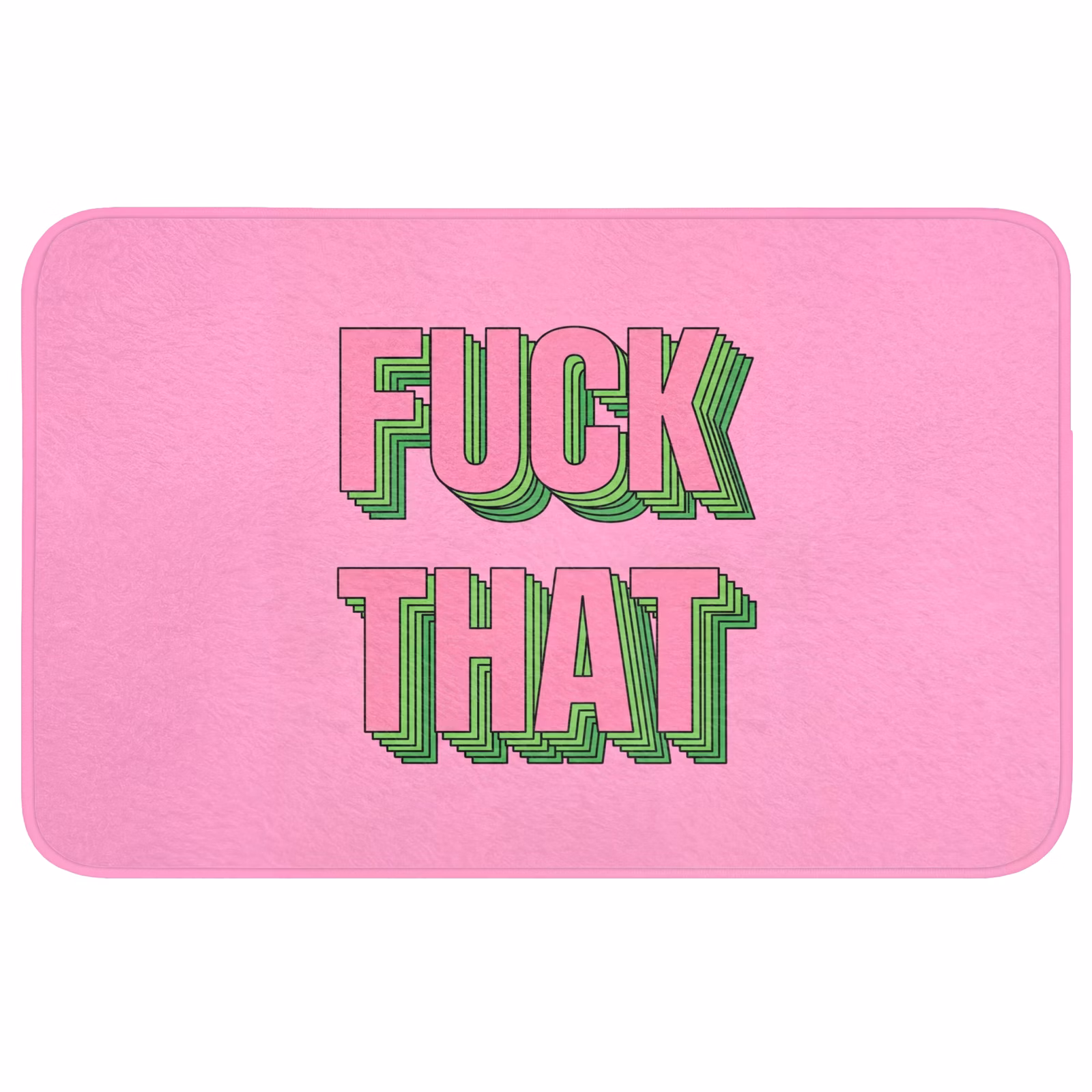 WC Mat - Tekst - Bold - Roze — 1