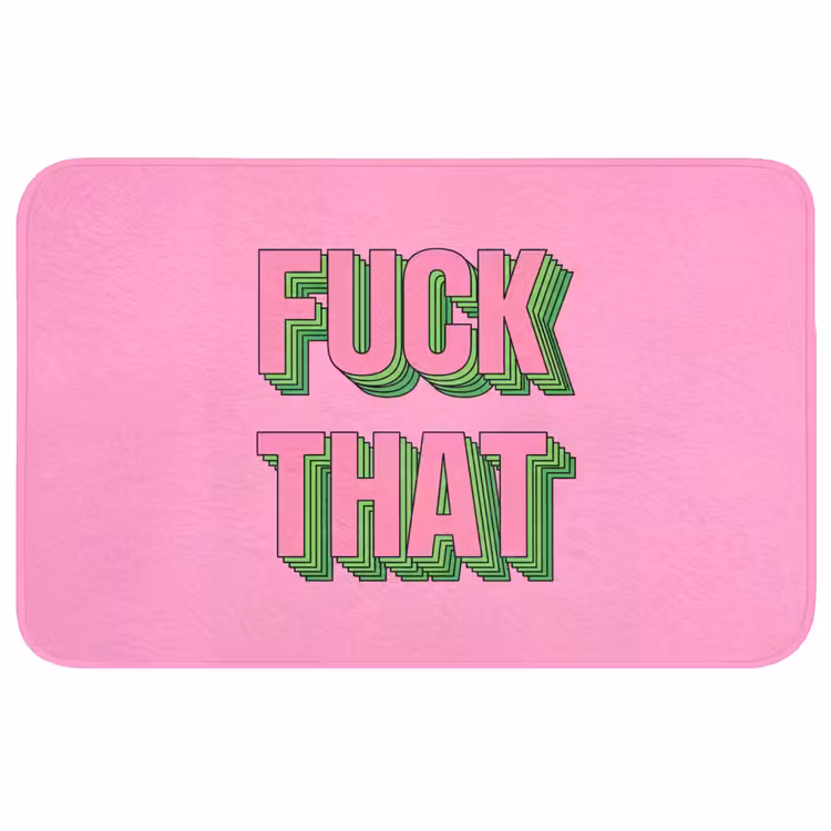 WC Mat - Tekst - Bold - Roze — 1