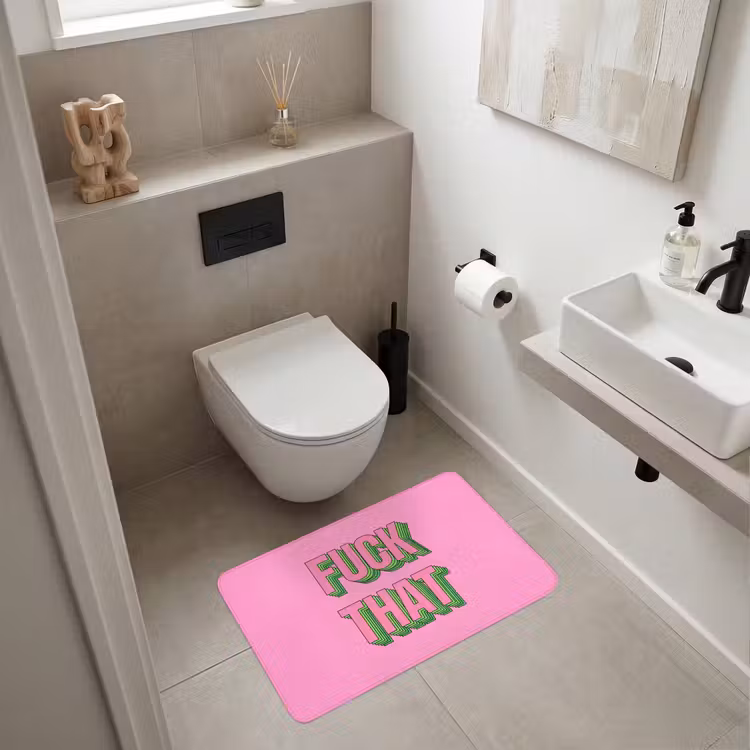 WC Mat - Tekst - Bold - Roze — 6