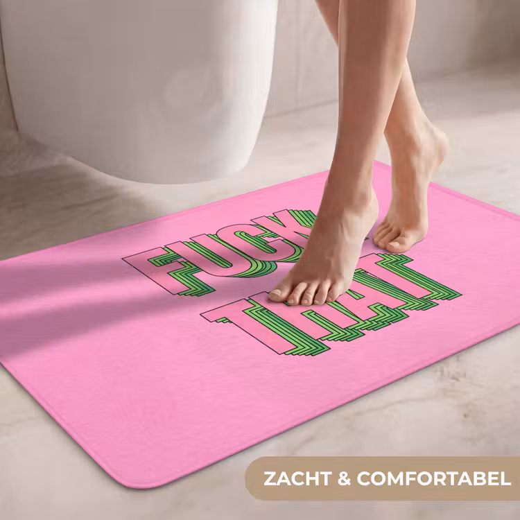 WC Mat - Tekst - Bold - Roze — 7