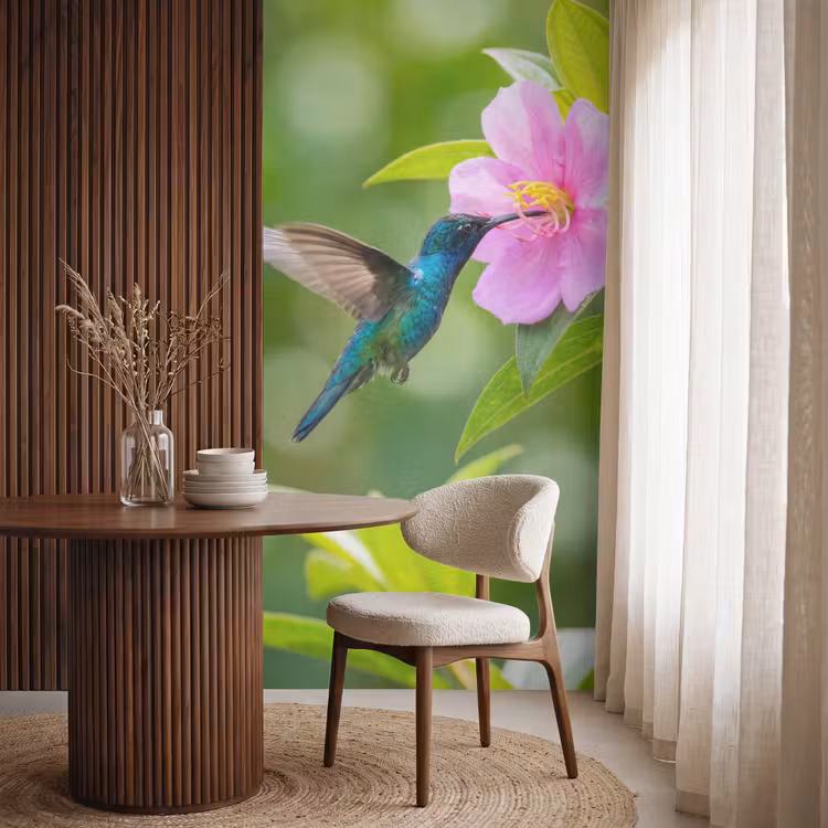 Behang - Kolibrie - Bloem - Natuur - Groen — 4