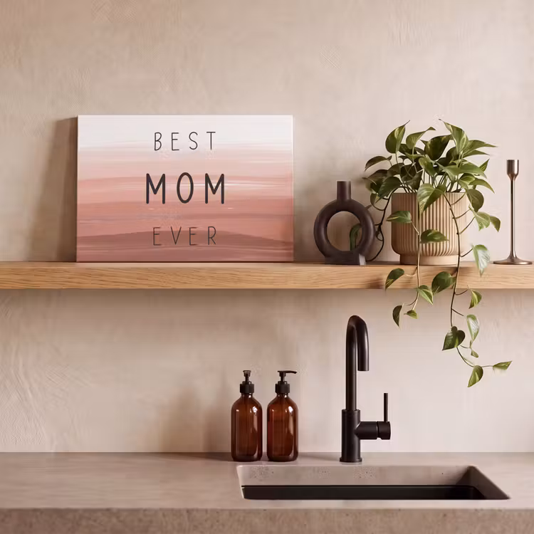 Canvas schilderij - Spreuken - Quotes Best mom ever - Moederdag - Mama - Cadeau moederdag — 3