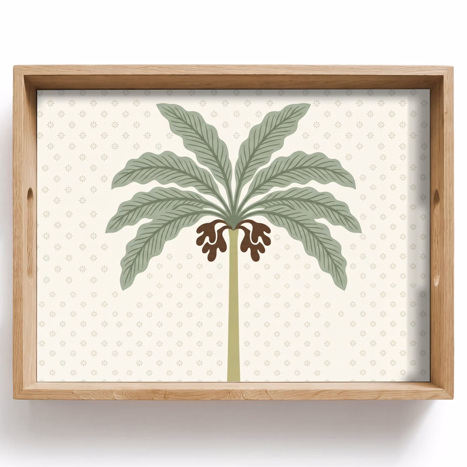 Dienblad - Boom - Bladeren - Groen - Decoratief - Beige — 1