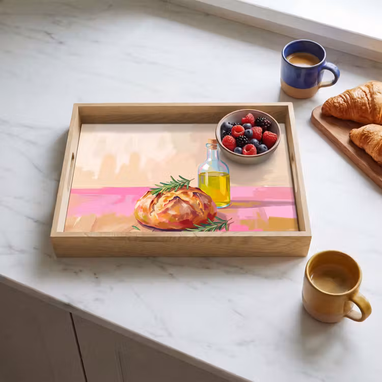 Dienblad - Eten - Brood - Olijfolie - Abstract - Keuken — 4