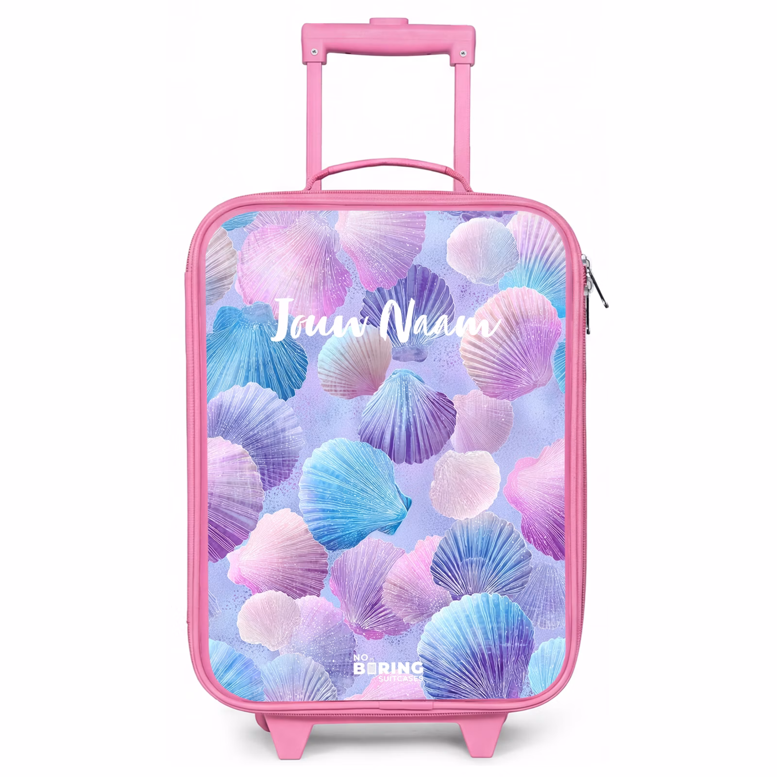 Kinderkoffer - Roze - Gekleurde schelpen op een paarse achtergrond — 1