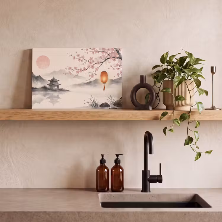 Canvas schilderij - Zon - Japans - Traditioneel — 3