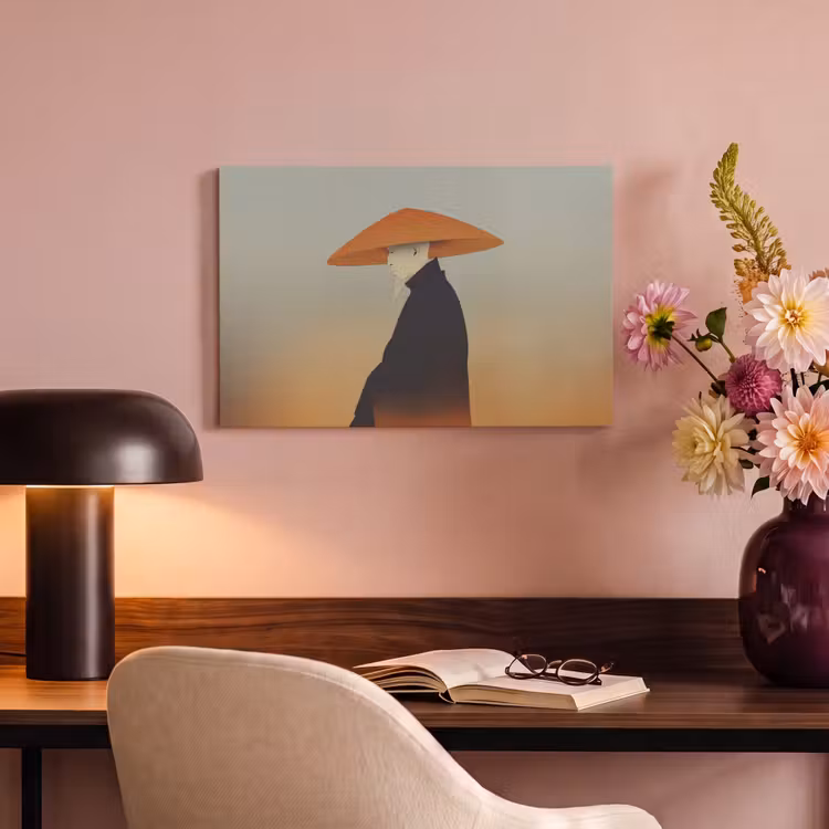 Canvas schilderij - Minimalistisch - Silhouet - Oranje — 4