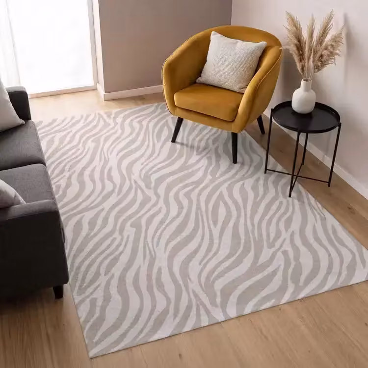 Vloerkleed - Zebra - Patroon - Beige