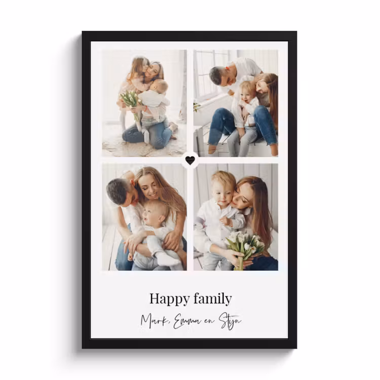 Foto in lijst – Collage met hartje — 1