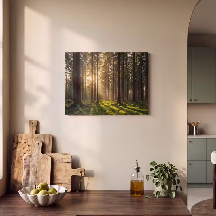 Akoestisch schilderij - Bos - Gras - Zonlicht — 3
