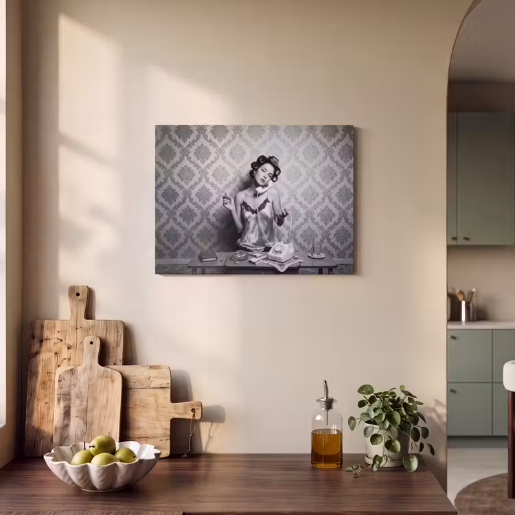 Akoestisch schilderij - Chic - Vrouw - Zwart - Wit — 3