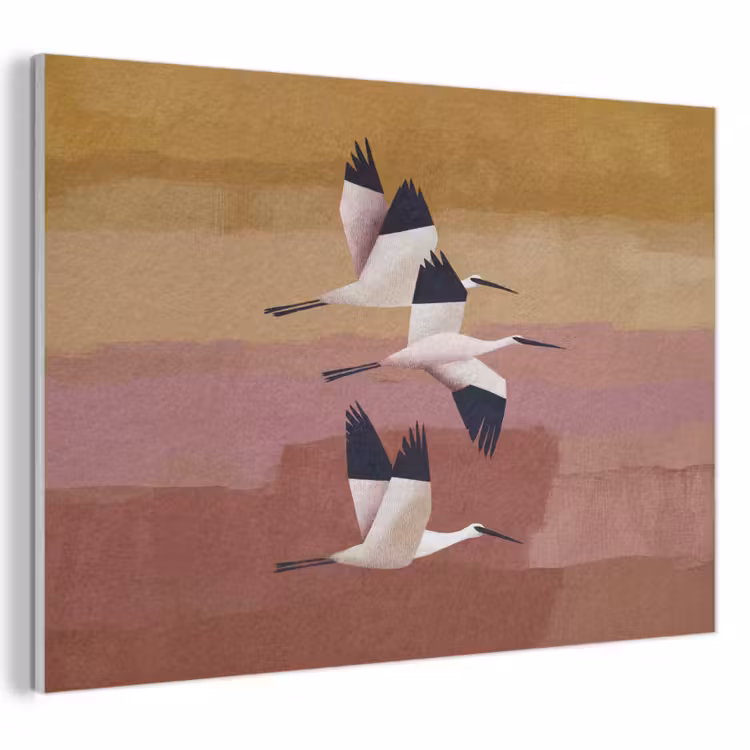 Akoestisch schilderij - Vogels - Snavel - Abstract — 1