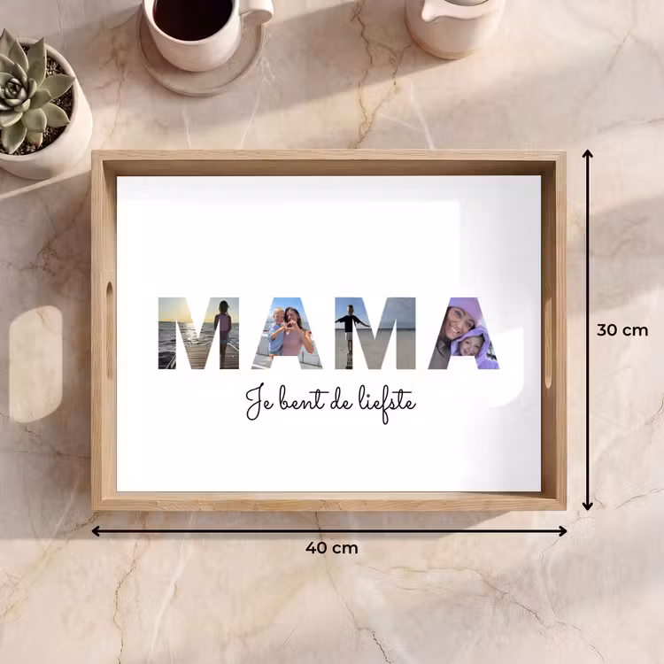 Gepersonaliseerd dienblad - Mama - Lettercollage — 9