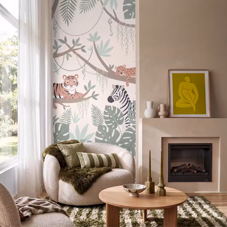 Behang - Jungle - Rustiek - Pastel — 1