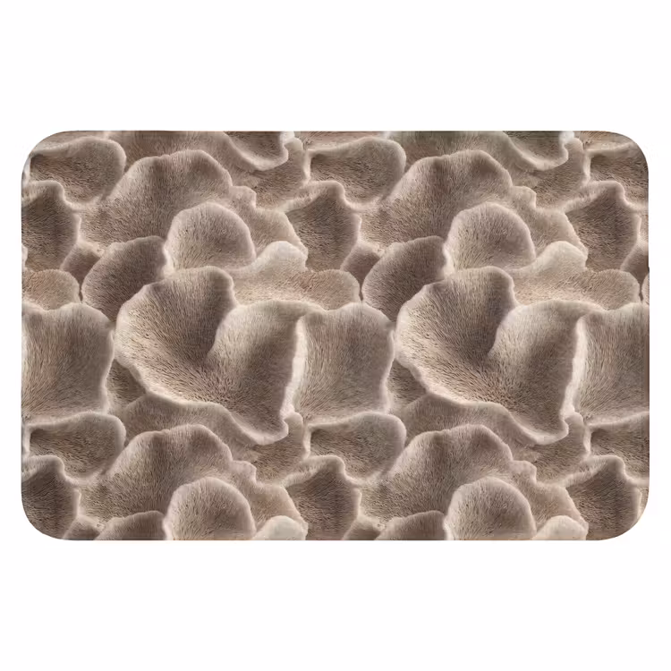 Badmat - Waaiervorm - Beige - Vezel textuur — 1