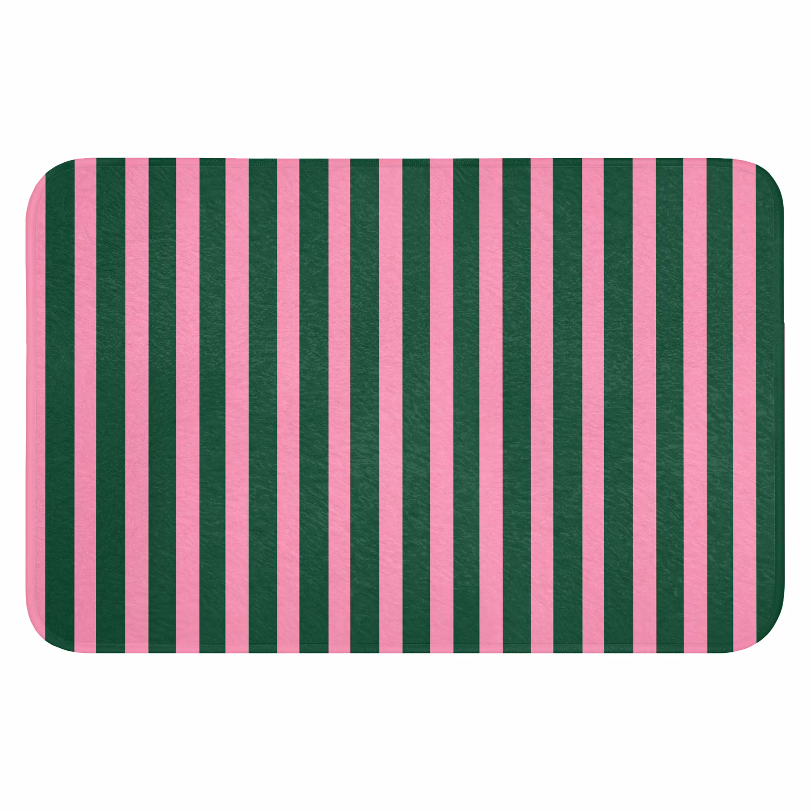 Badmat - Verticale strepen - Groen - Roze — 1