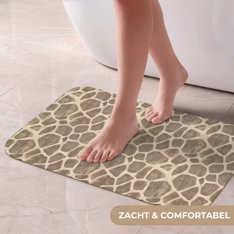 Badmat - Giraf - Patroon - Beige - Bruin — 5