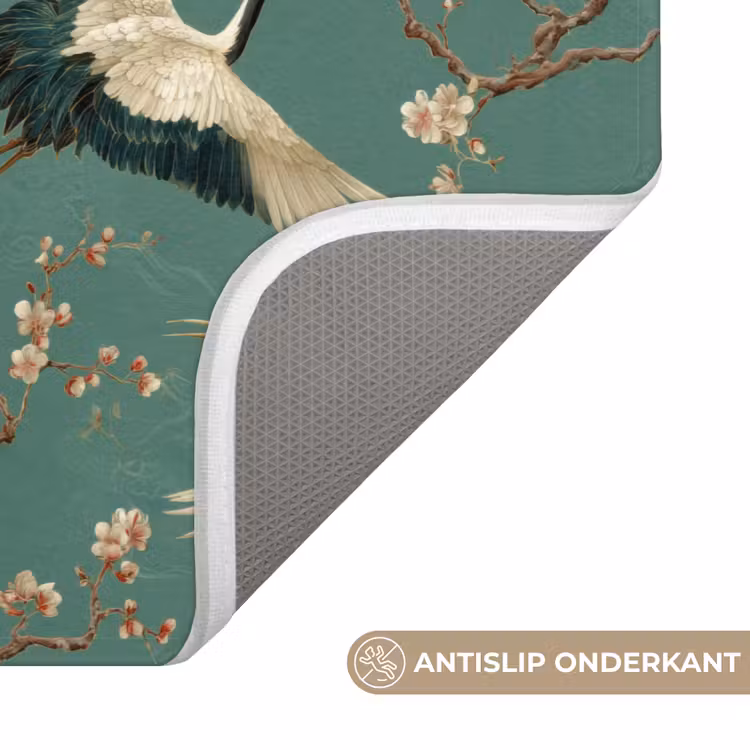 Badmat - Kersenbloesem - Kraamvogels - Groen — 3