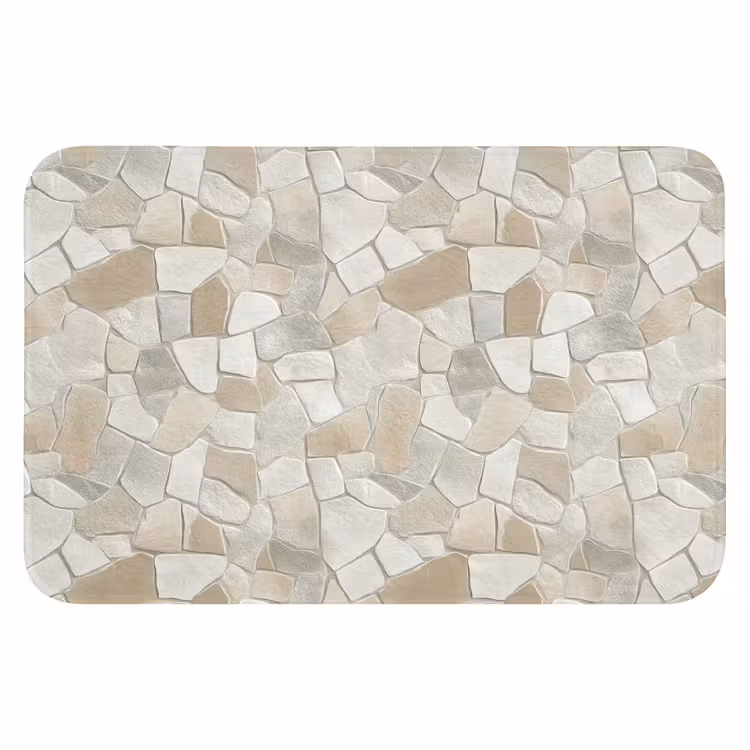 Badmat - Mozaïek - Stenen - Beige — 1