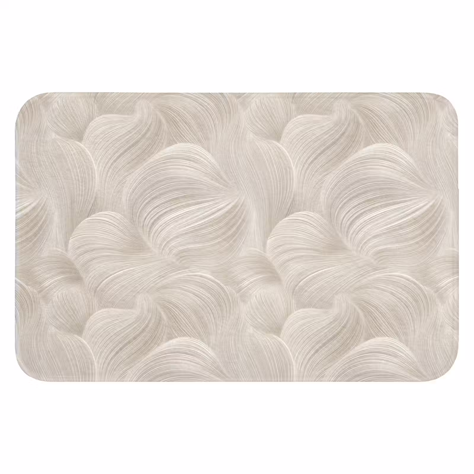 Badmat - Lijnen - Waaier - Beige — 1