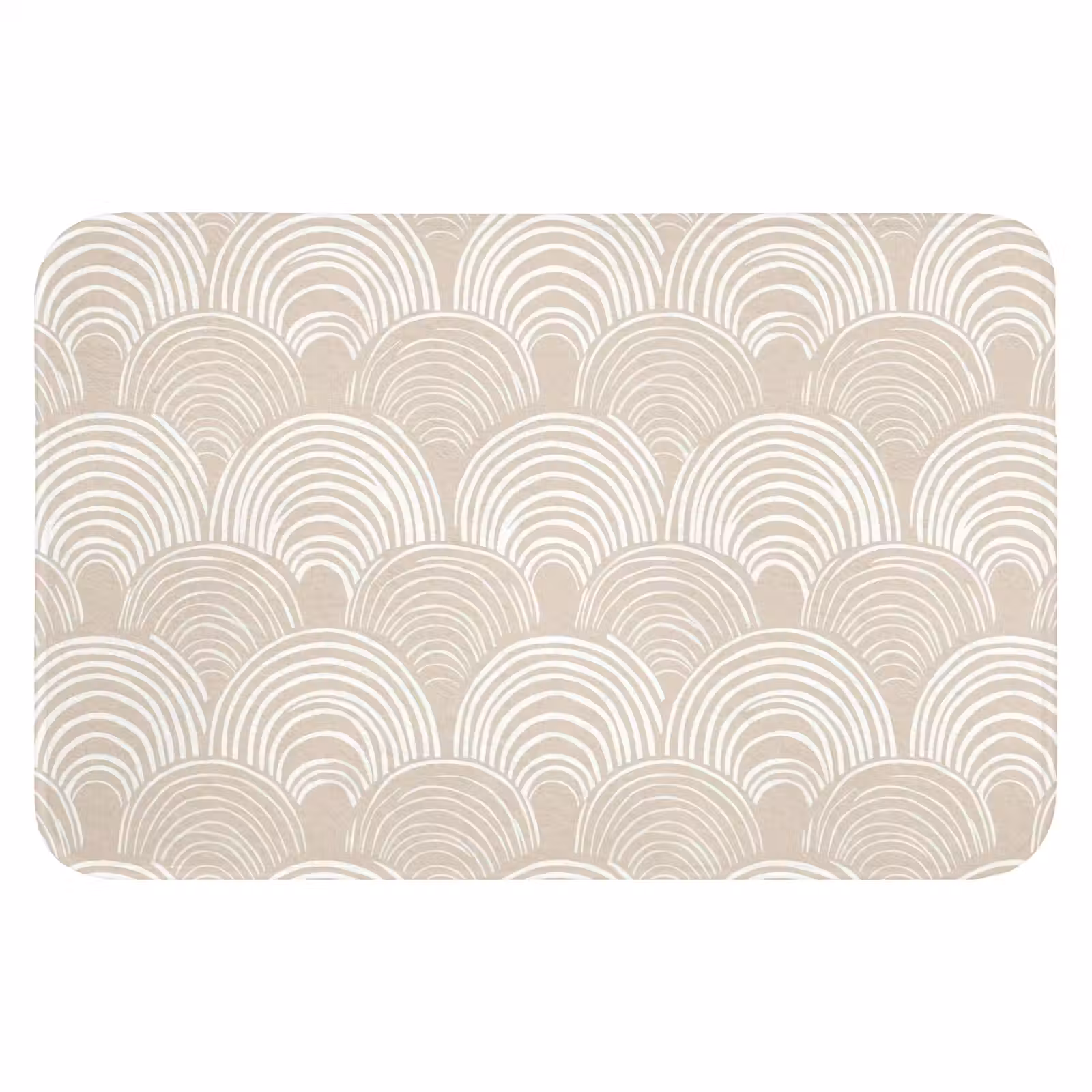 Badmat - Golven - Structuur - Beige — 1