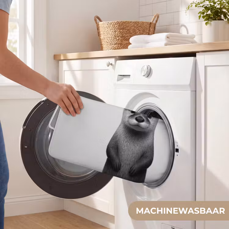 Badmat - Otter - WC rol - Zwart - Wit — 7