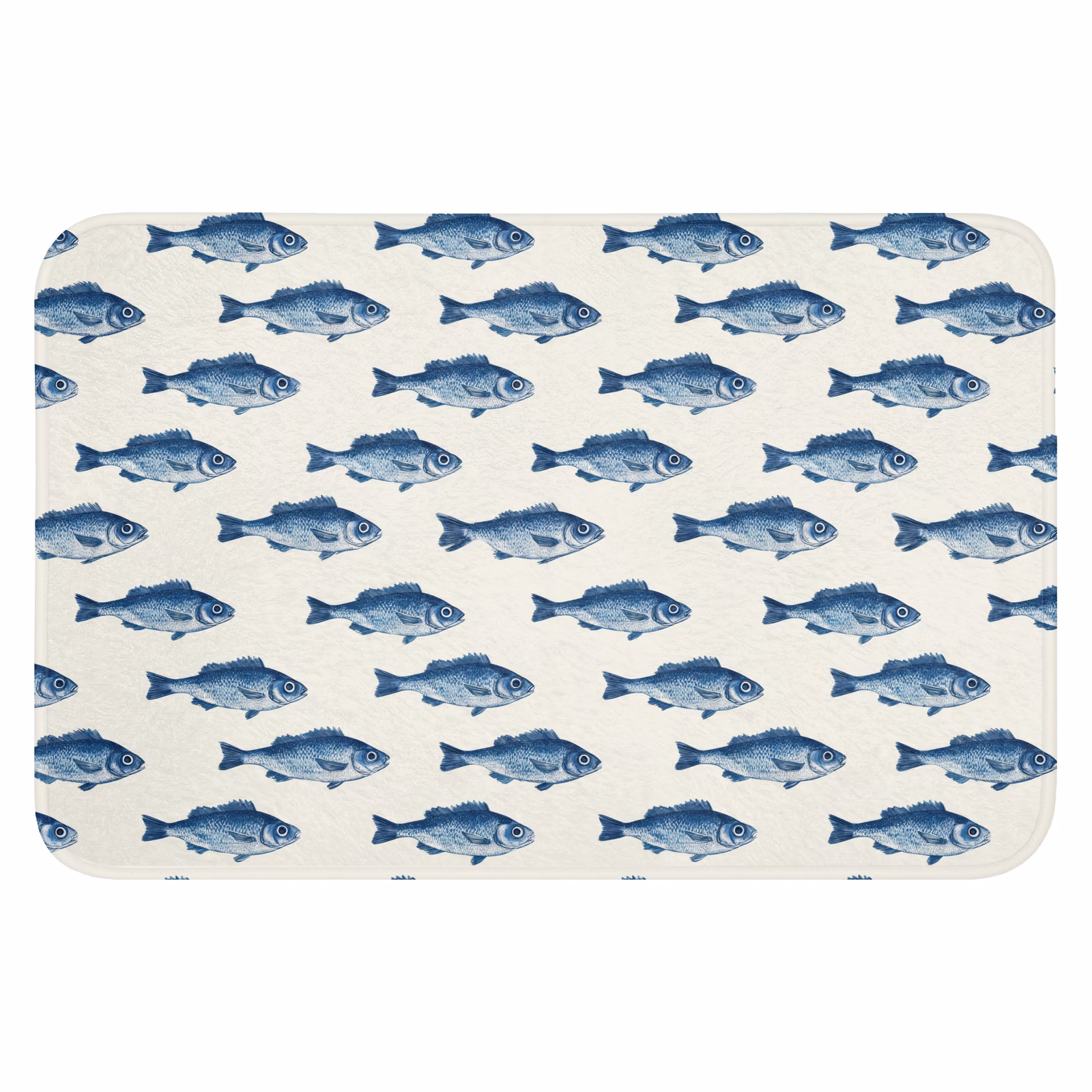 Badmat - Vis - Patroon - Blauw — 1