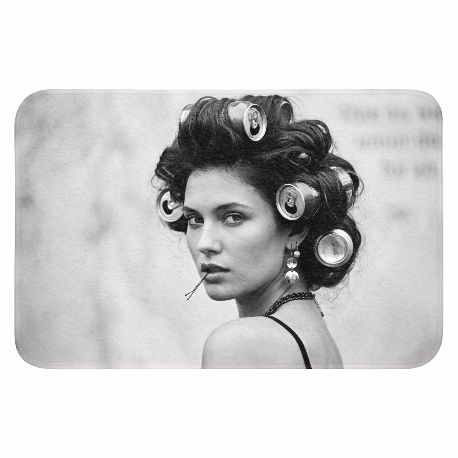 Badmat - Edgy - Vrouw - Zwart - Wit — 1