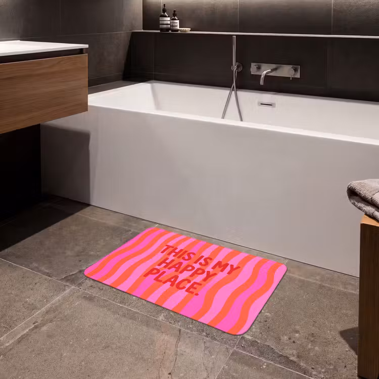 Badmat - Tekst - Modern - Kleurrijk — 4