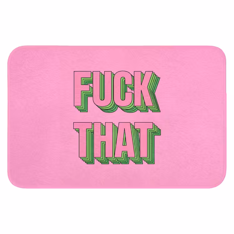Badmat - Tekst - Bold - Roze — 1