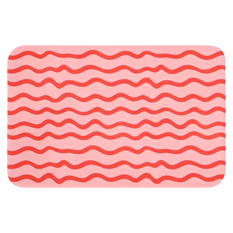 Badmat - Speels - Patroon - Rood — 1