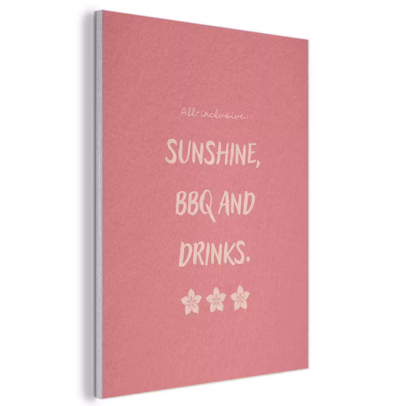 Akoestisch schilderij - BBQ - Quote - Roze - Zomer — 1