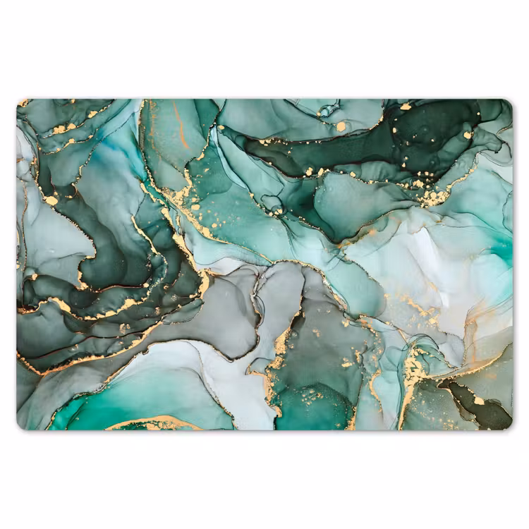 Placemat - 6 stuks - Goud - Marmer - Groen - Luxe - Marmerlook - Grijs — 7
