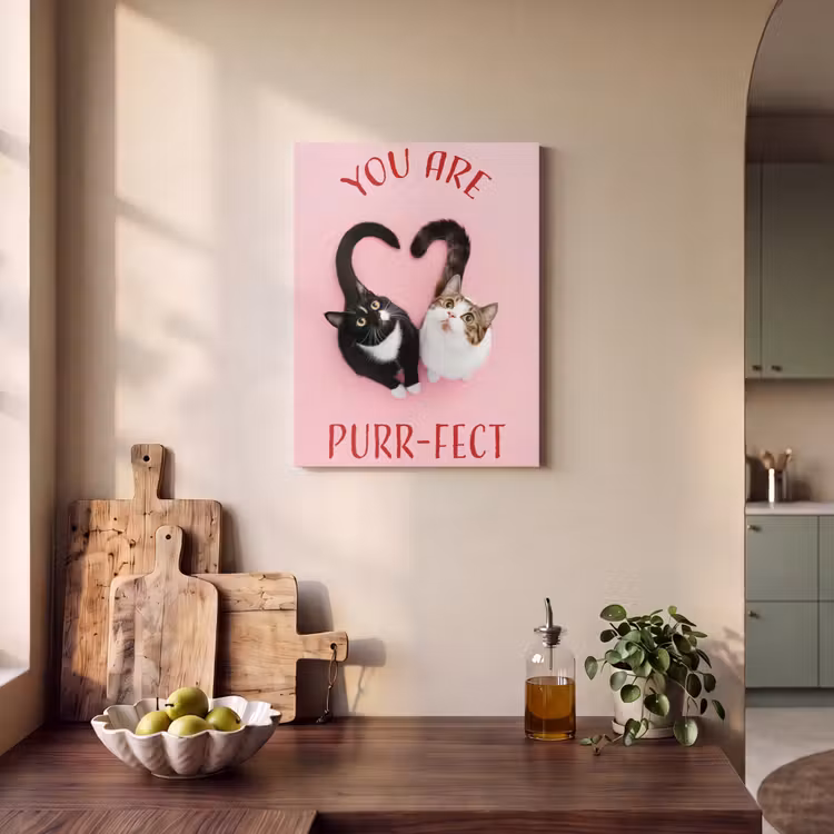 Akoestisch schilderij - Kat - Hart - Tekst - Valentijn — 3