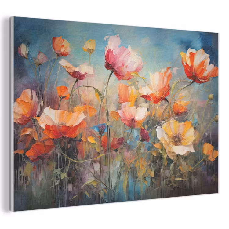 Akoestisch schilderij - Bloemen - Watercolor - Kunst - Botanisch - Natuur — 1