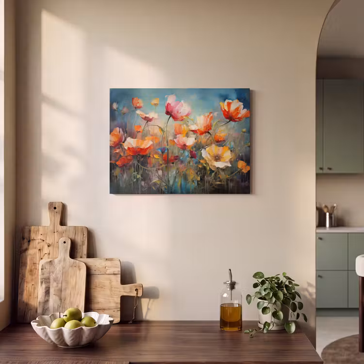 Akoestisch schilderij - Bloemen - Watercolor - Kunst - Botanisch - Natuur — 3
